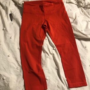 Lululemon orange/scarlet leggings